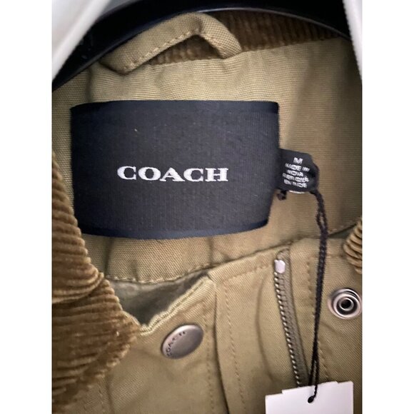 Coach Oversized Field Jacket sz M Green Utility Chore Coat - Picture 13 of 14